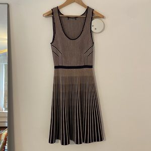 Banana Republic heavy ribbed knit dress with cinched waist and full skirt